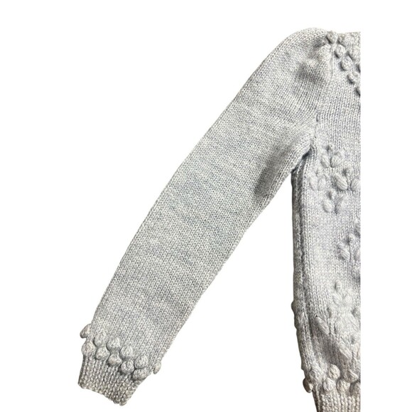 Gray Knitted Button Up Bobble Cardigan - Picture 4 of 10